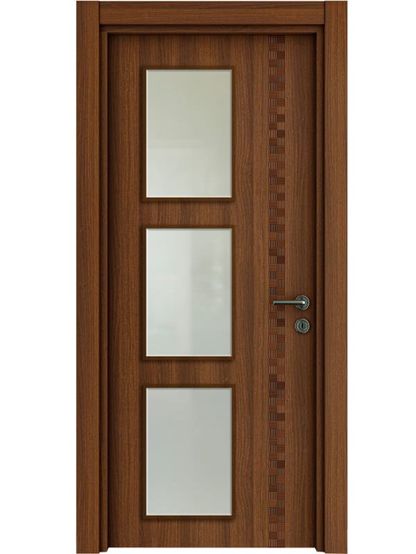 Vda-F-06 Kızıl Ceviz - Hasır Kapı Camlı 1
