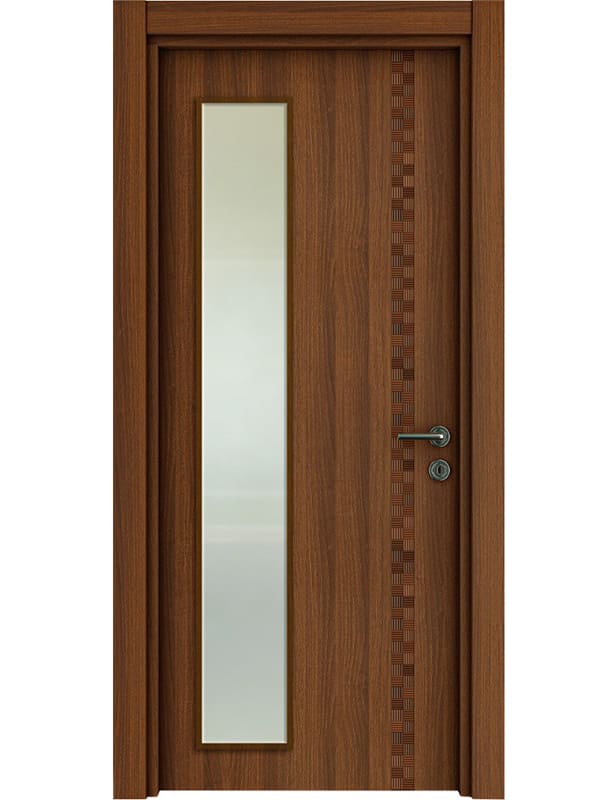 Vda-F-06 Kızıl Ceviz - Hasır Kapı Camlı 2