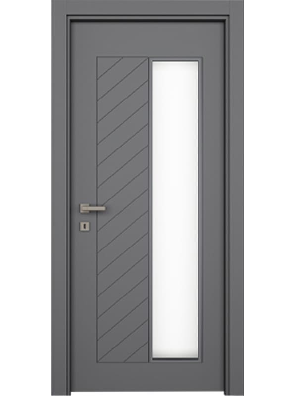 Fıshbone Modern Antrasit Kapı Camlı 2