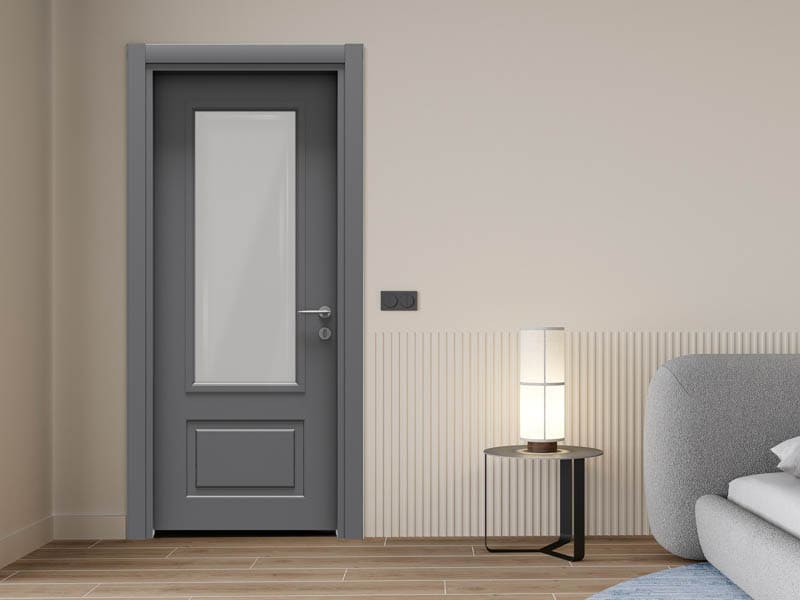 Style Modern Antrasit Kapı Camlı