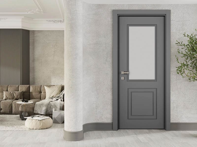 Luxury Haki Gri Kapı Camlı