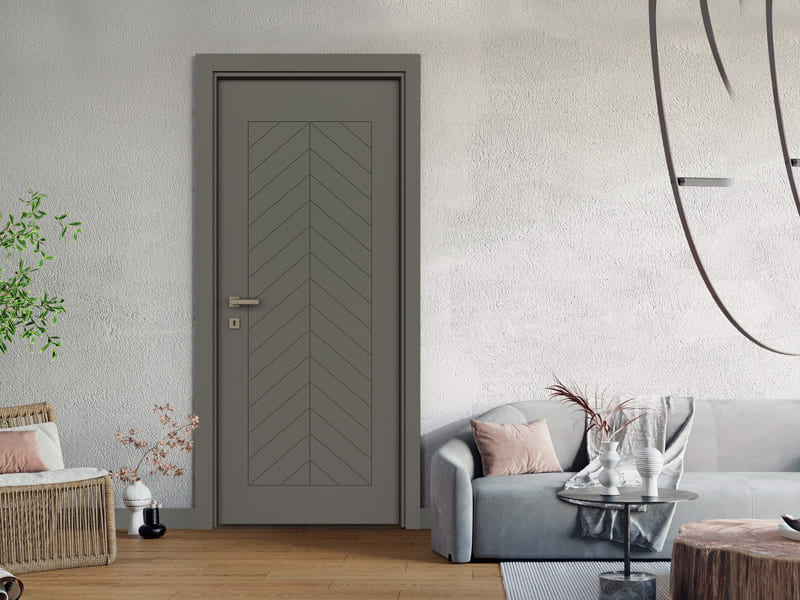 Fıshbone Modern Antrasit Kapı
