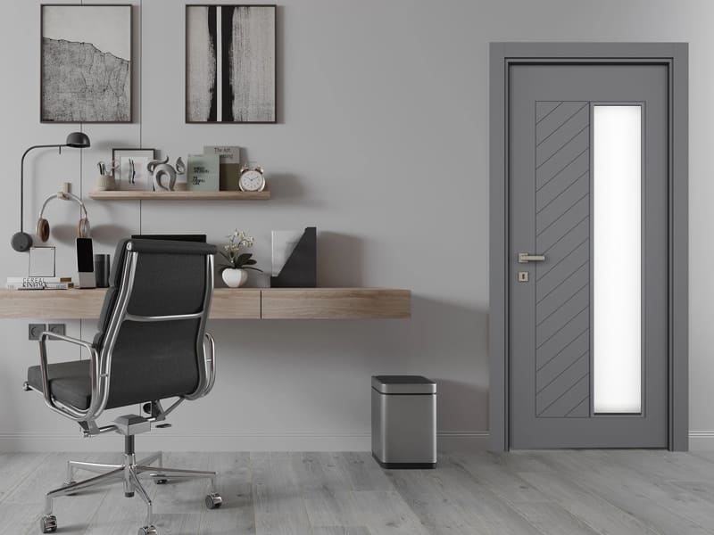 Fıshbone Modern Antrasit Kapı Camlı 2