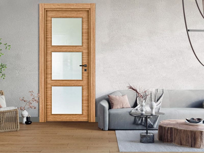 Modern Teak Kapı Camlı 1