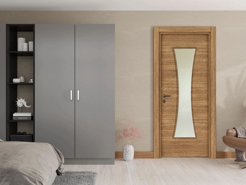 Teak Kapı Camlı 2